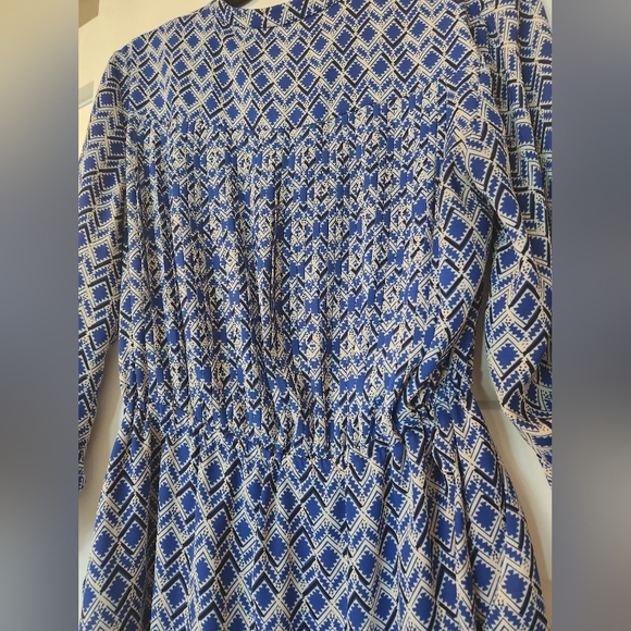 Maeve Anthropologie Tunic Dress sz S Blue Bohemian Shirt Mini Cassic Oversized - Picture 6 of 9